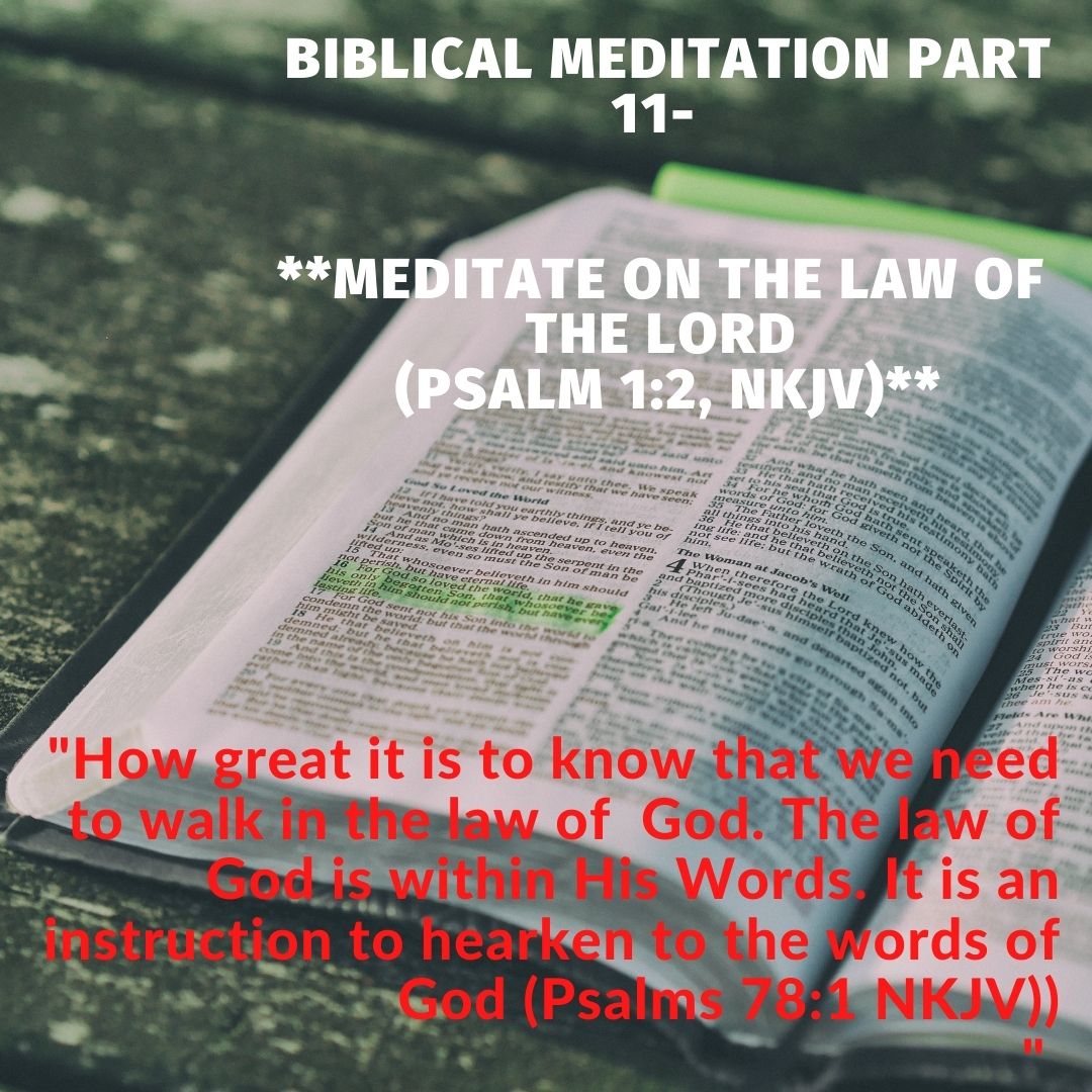 Meditate on the law of the Lord