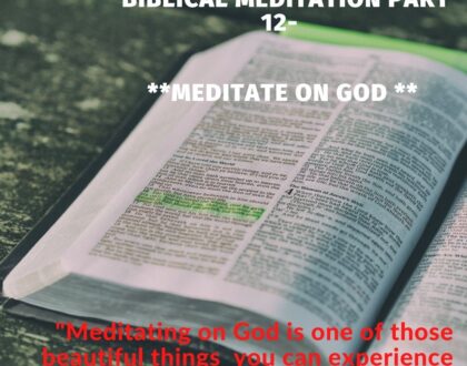 Meditate on God.