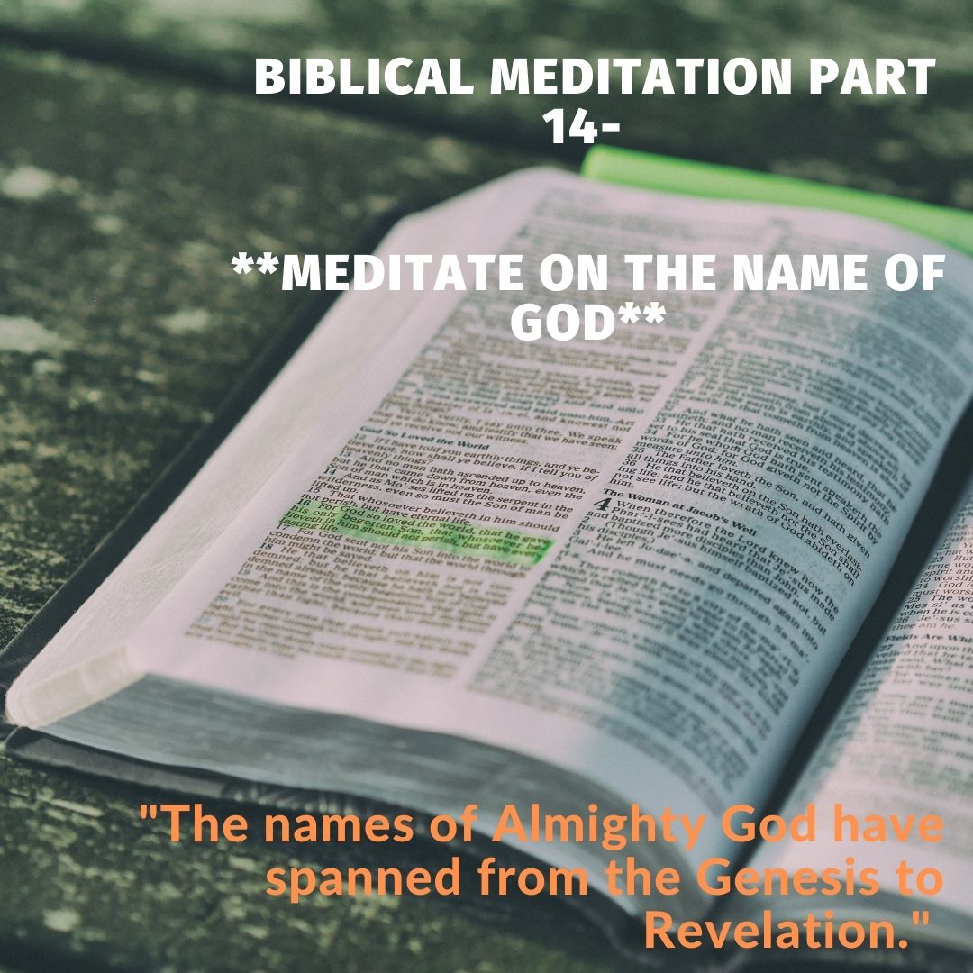 Meditate on the name of God