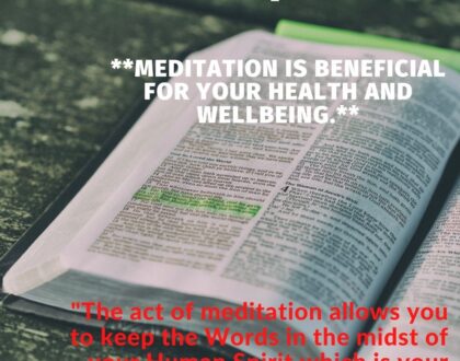 Meditation is beneficial for your health and wellbeing.