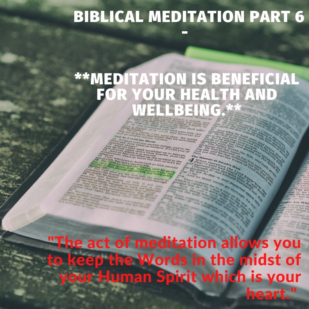 Meditation is beneficial for your health and wellbeing.