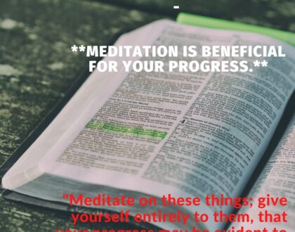 Meditation is beneficial for your progress