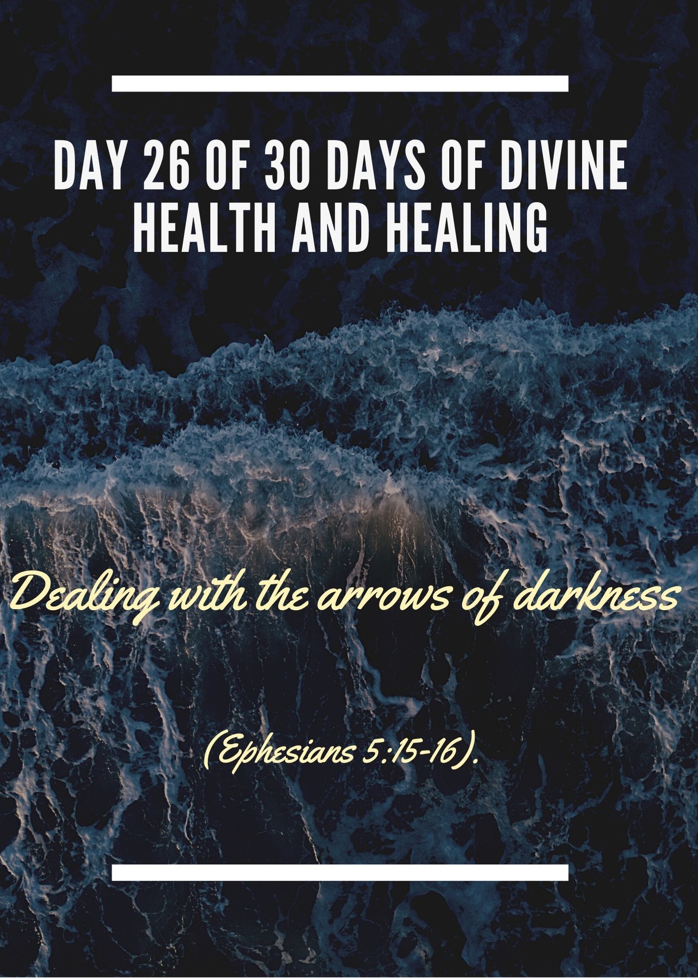 Dealing with the arrows of darkness