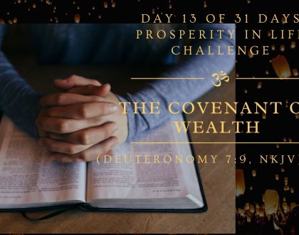The covenant of wealth