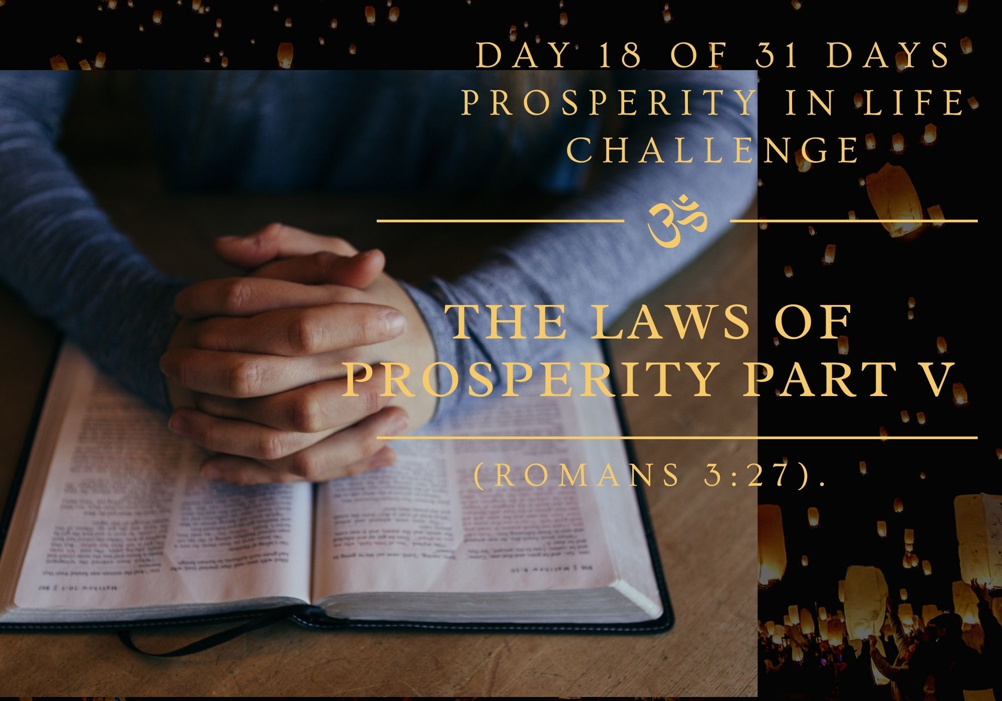 The laws of prosperity part 5
