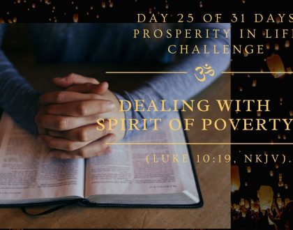 Dealing with Spirit of Poverty
