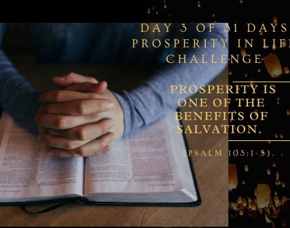 Prosperity is one of the benefits of salvation.