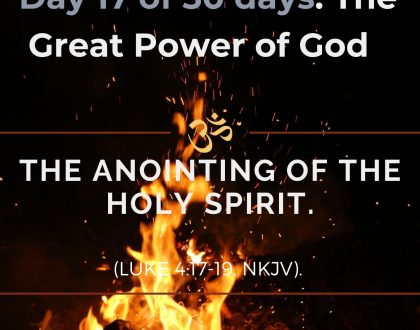 The anointing of the Holy Spirit.