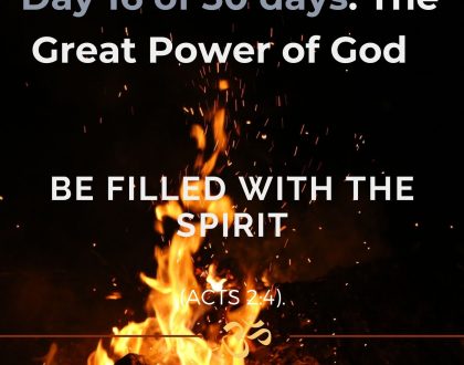 Be filled with the Spirit