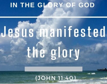 Jesus manifested the glory