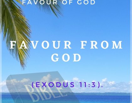 Day 01 of 31 days: The favour of God – Favour from God