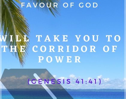 Day 09 of 31 days: The favour of God – will take you to the corridor of Power