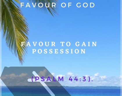 Day 16 of 31 days: The favour of God – Favour to gain possession
