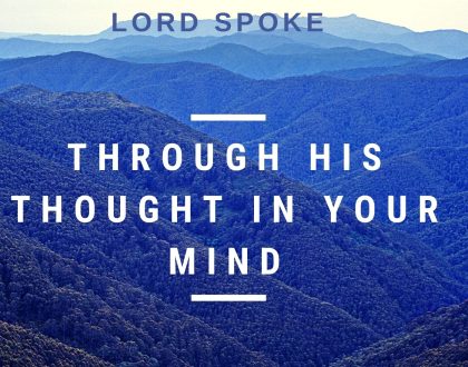 Through His Thought in your mind