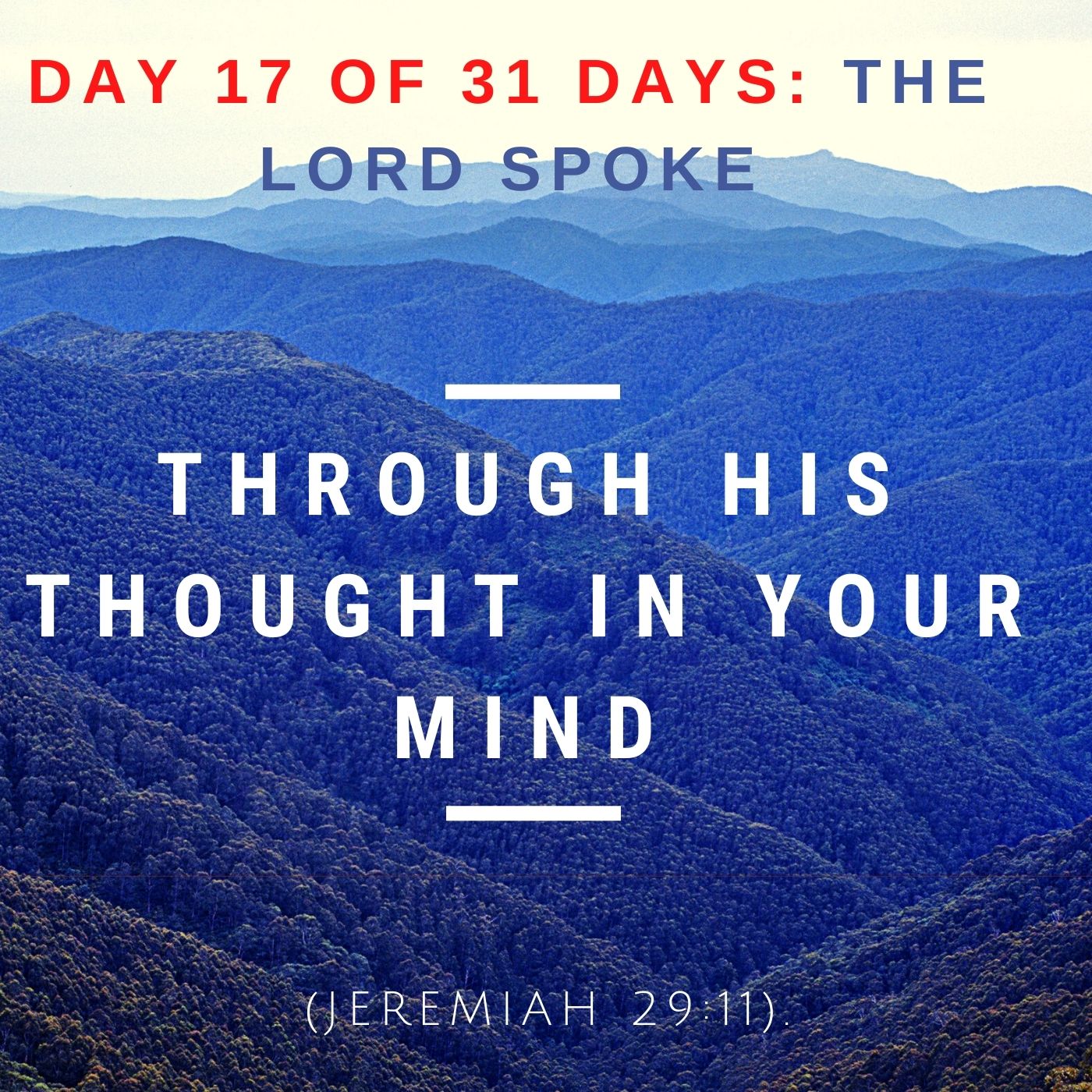 Through His Thought in your mind