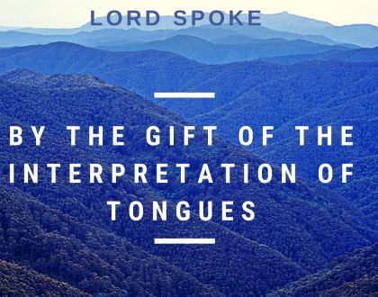 By the gift of the interpretation of tongues