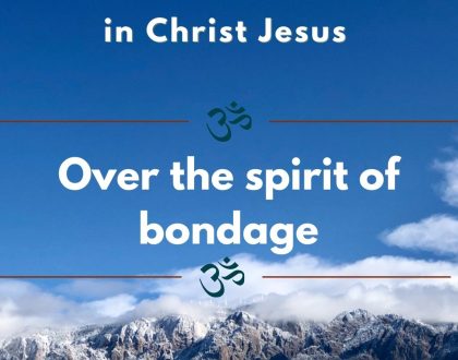 Over the spirit of bondage