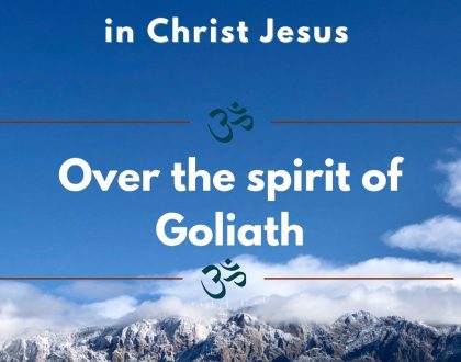 Over the spirit of Goliath