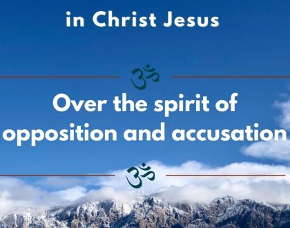 Over the spirit of opposition and accusation