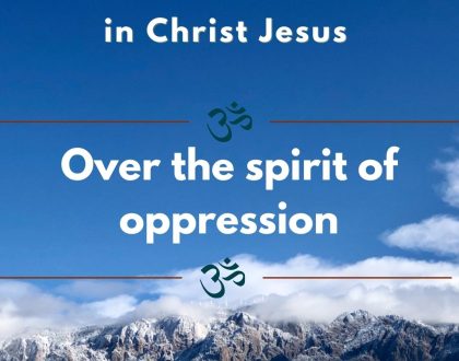 Over the spirit of oppression