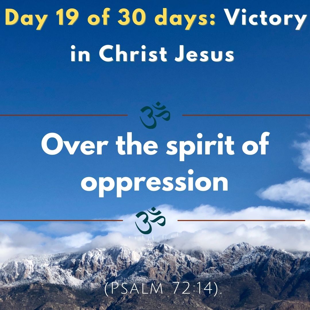 Over the spirit of oppression