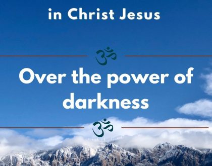 Over the power of darkness
