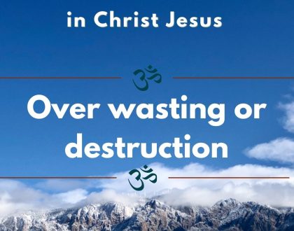Over wasting or destruction