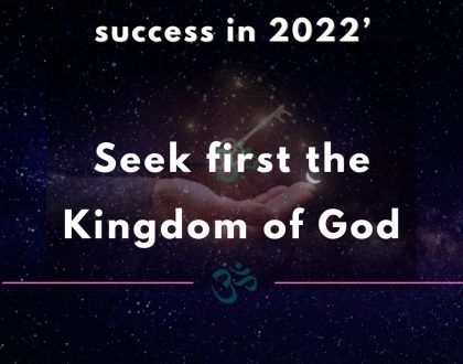 Seek first the Kingdom of God