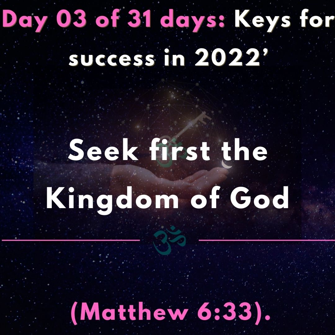Seek first the Kingdom of God