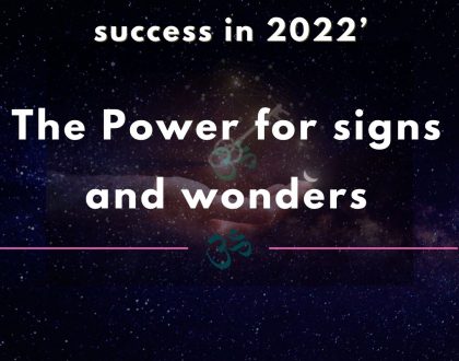 The Power for signs and wonders