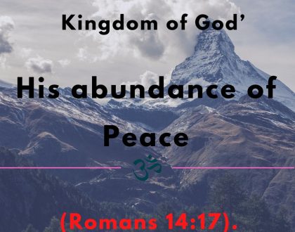 His abundance of Peace