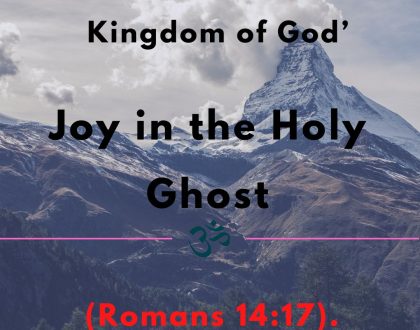 Joy in the Holy Ghost