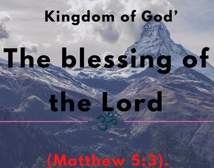 The blessing of the Lord