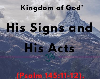 His Signs and His Acts