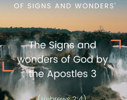 The Signs and wonders of God by the Apostles 3