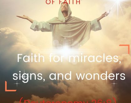 Faith for miracles, signs, and wonders