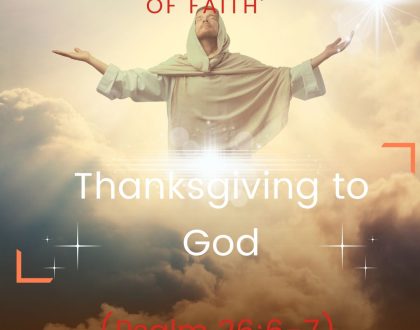 Thanksgiving to God