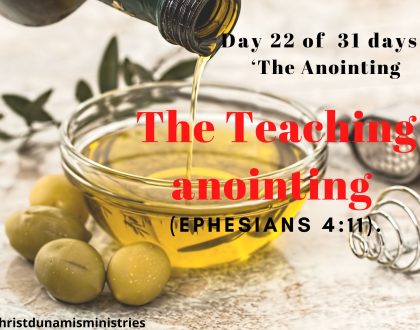 The Teaching anointing