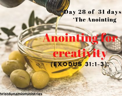 Anointing for creativity