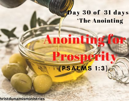 Anointing for Prosperity