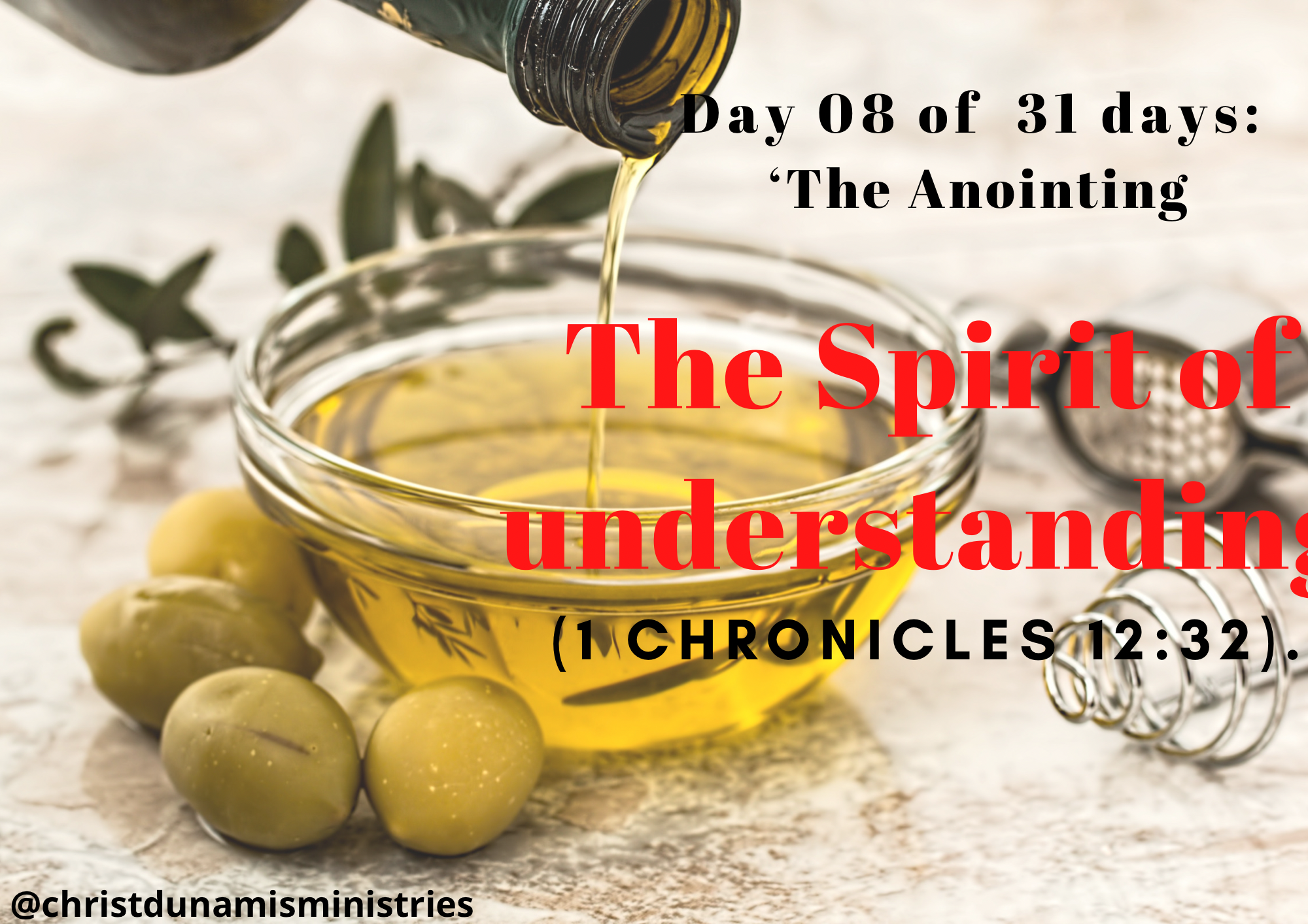 Day 08 of 31 days: ‘The Anointing’ – The Spirit of understanding