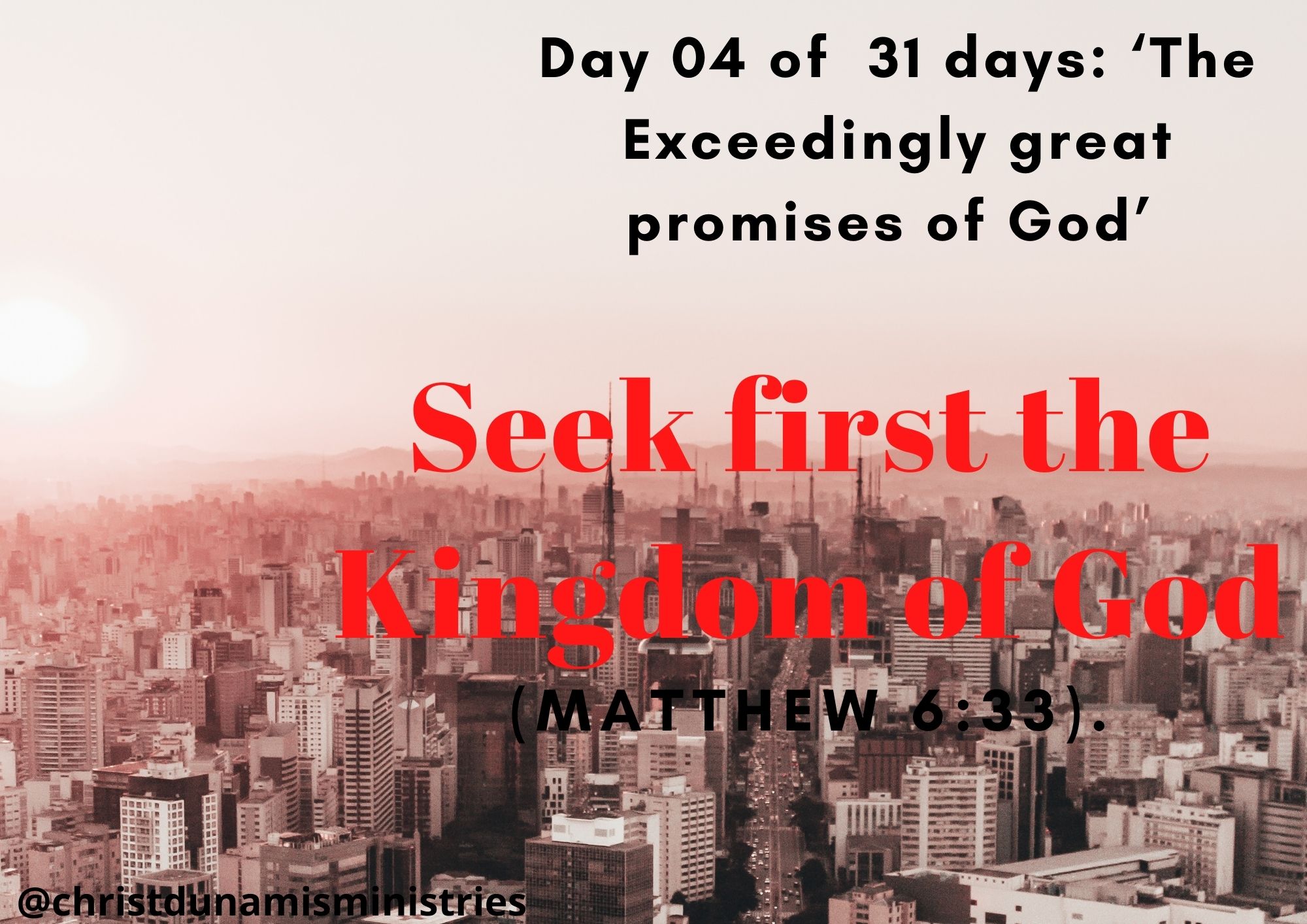 Seek first the Kingdom of God