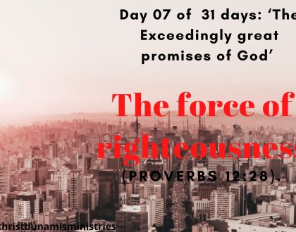 The force of righteousness