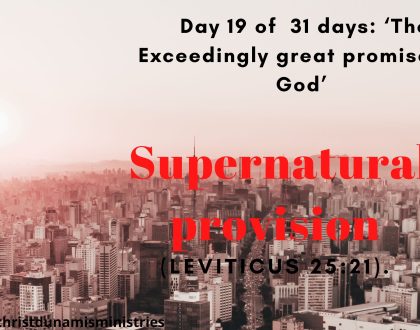 Supernatural provision