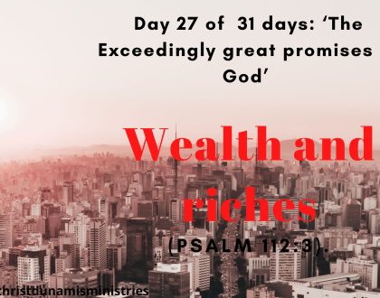 Wealth and riches