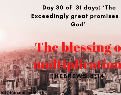 The blessing of multiplication.