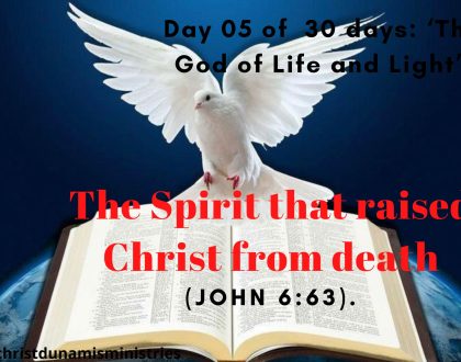 The Spirit that raised Christ from death