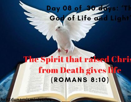 The Spirit that raised Christ from Death gives life