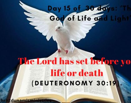 The Lord has set before you life or death