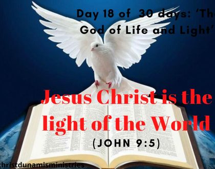 Jesus Christ is the light of the World